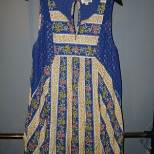 Sold Umgee Royal Blue Floral Lace Tunic Top Large